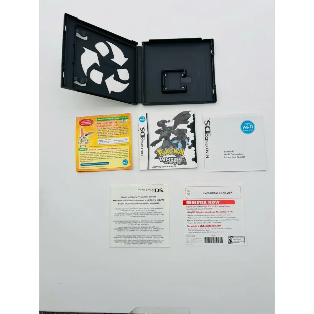 Case and Manual Only NO GAME OEM Pokemon White Version Nintendo DS Authentic